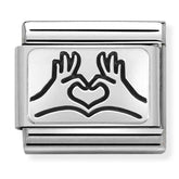 Nomination Composable Classic Link 330109/58 Hands To Heart in Silver